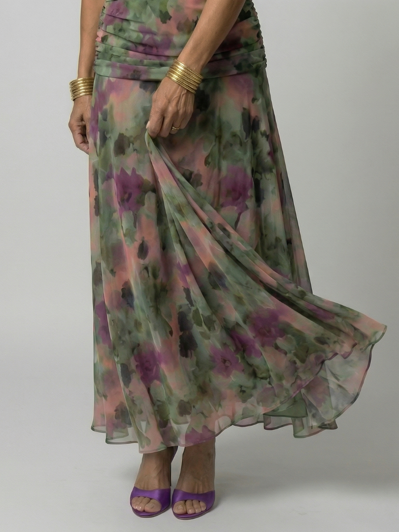 Calen | Off-Shoulder Flow Midi Klänning