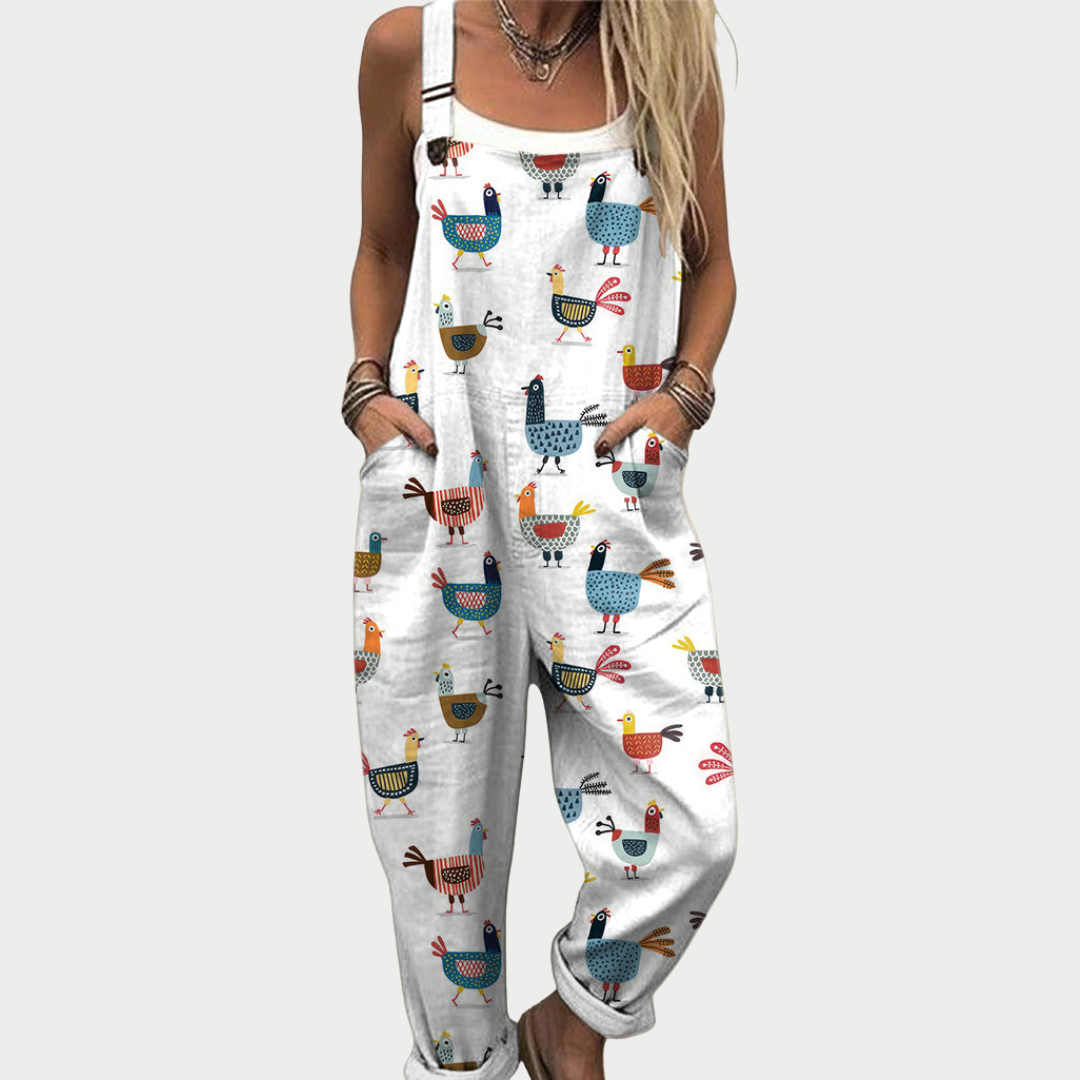 Bekväm Tryckt Byxdress