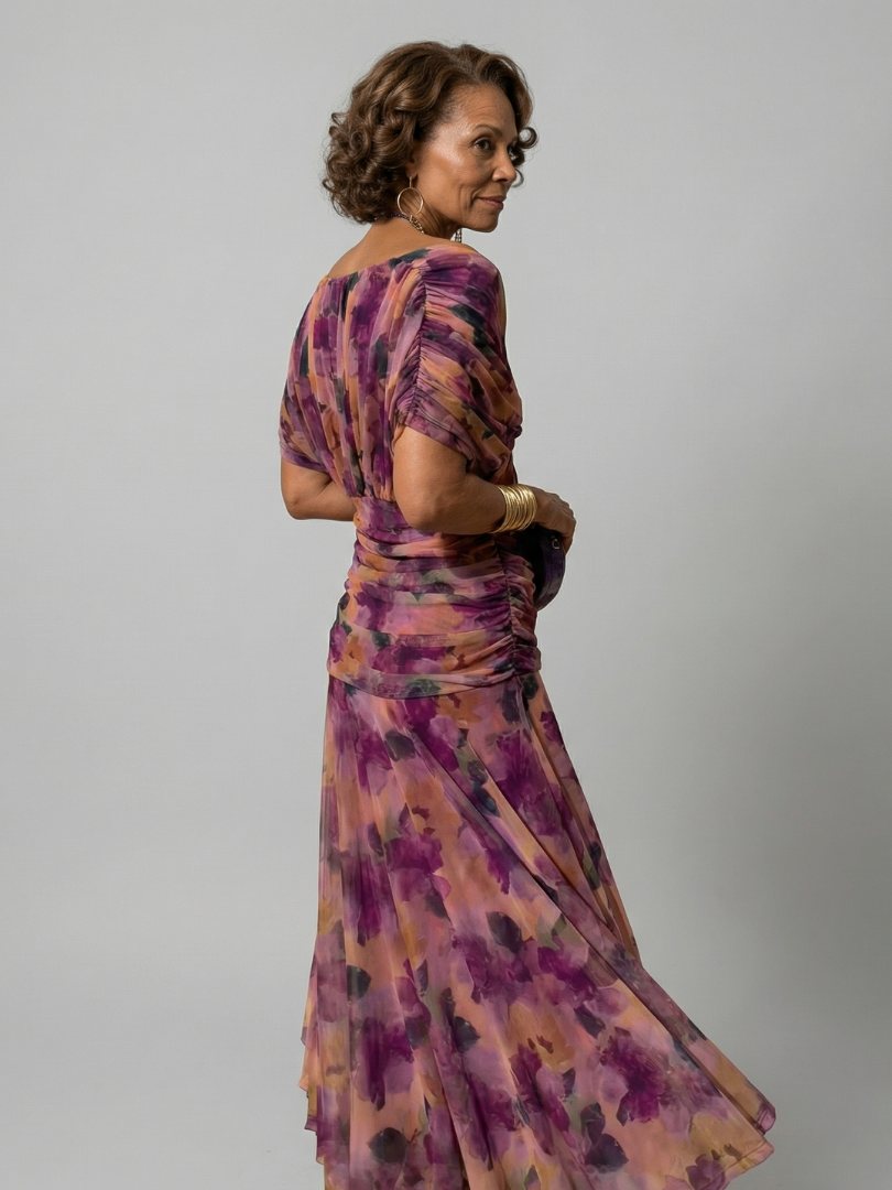Calen | Off-Shoulder Flow Midi Klänning