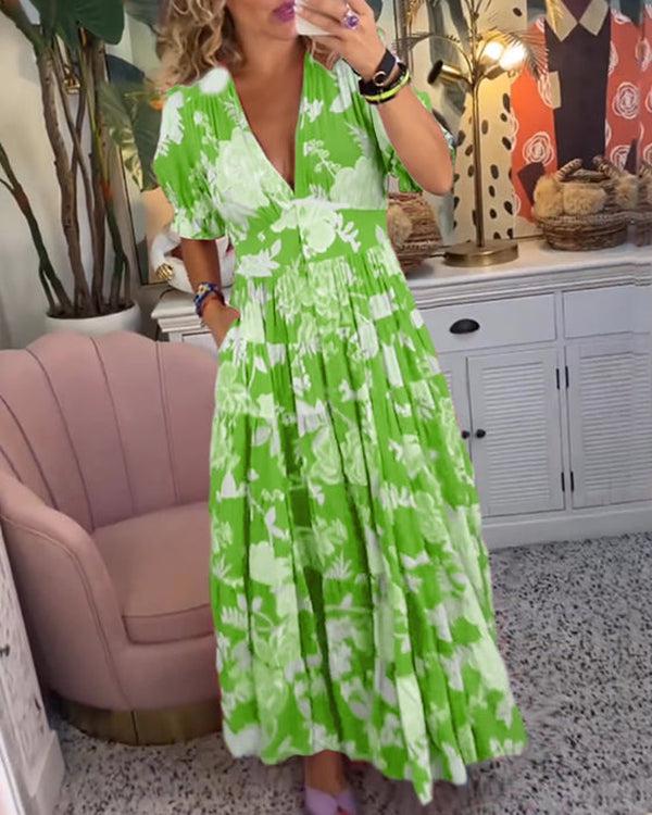 Floriana - Livlig Blommig Klänning
