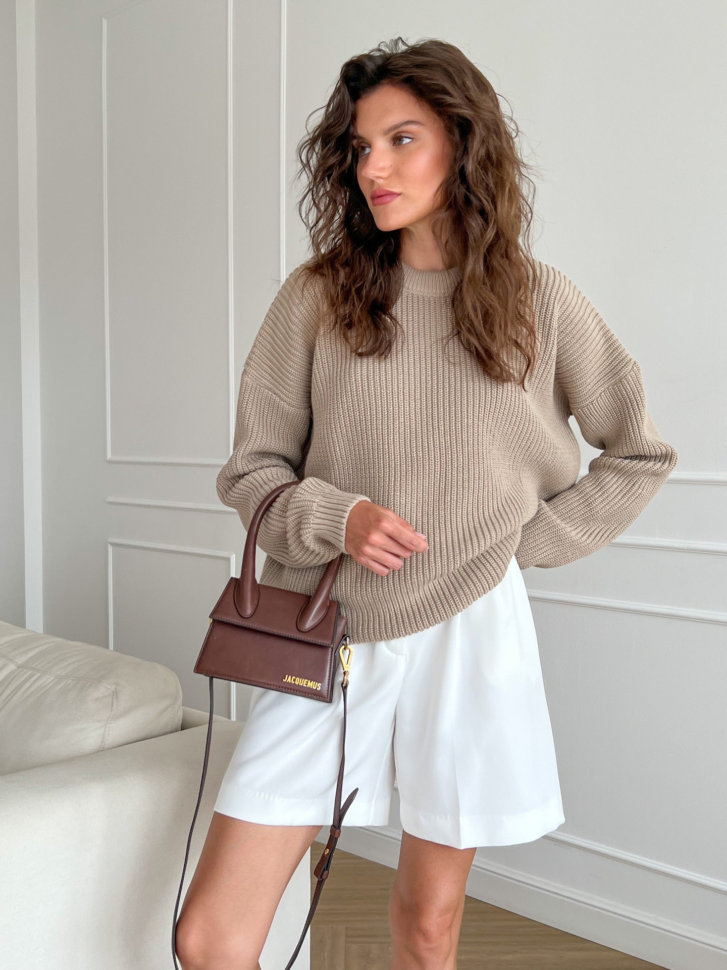 Mila - Grovstickad oversized tröja