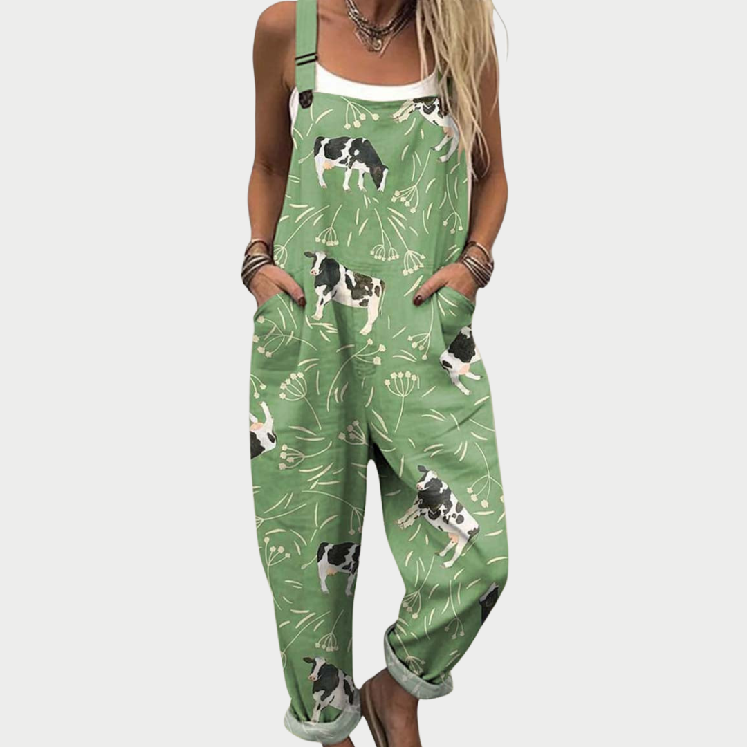 Bekväm Tryckt Byxdress