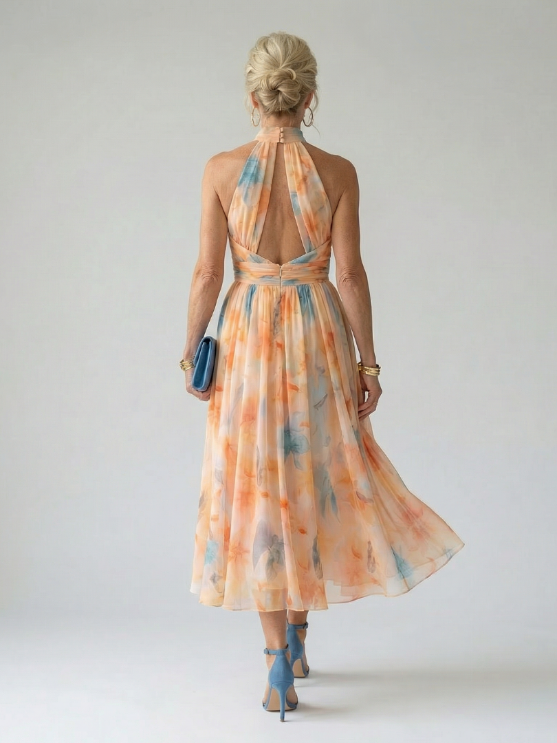 Elin | Mjuk Halter-Midi-Klänning