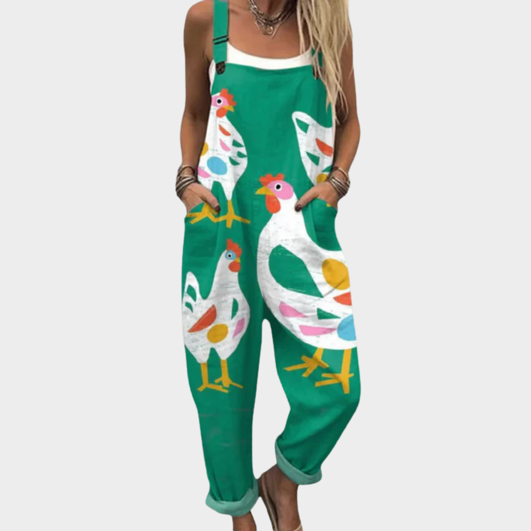 Bekväm Tryckt Byxdress