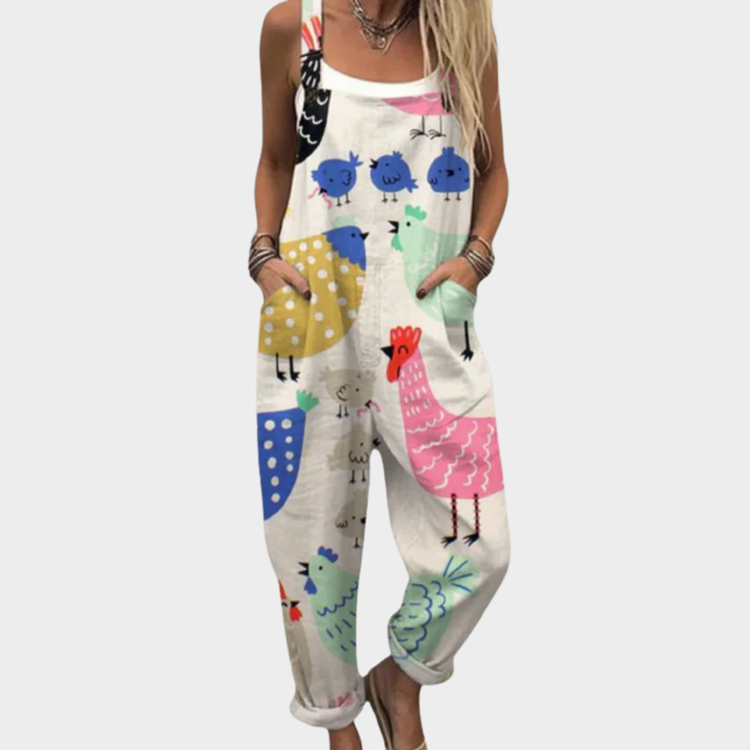 Bekväm Tryckt Byxdress