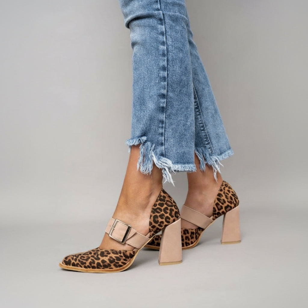 Birgita | Eleganta Högklackade Pumps med Spetsig Tå