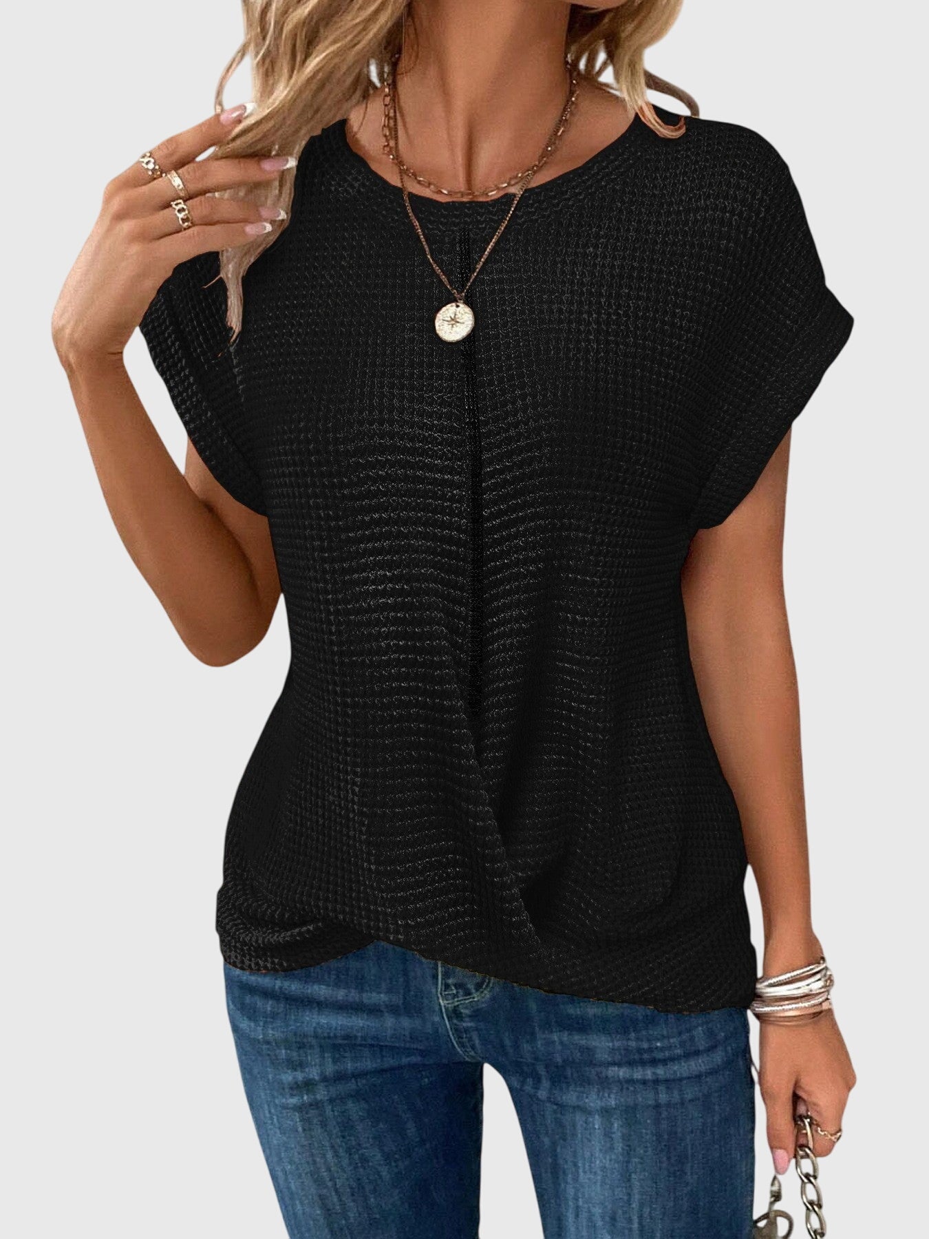 Isa™ | Elegant Blus med Rundhals