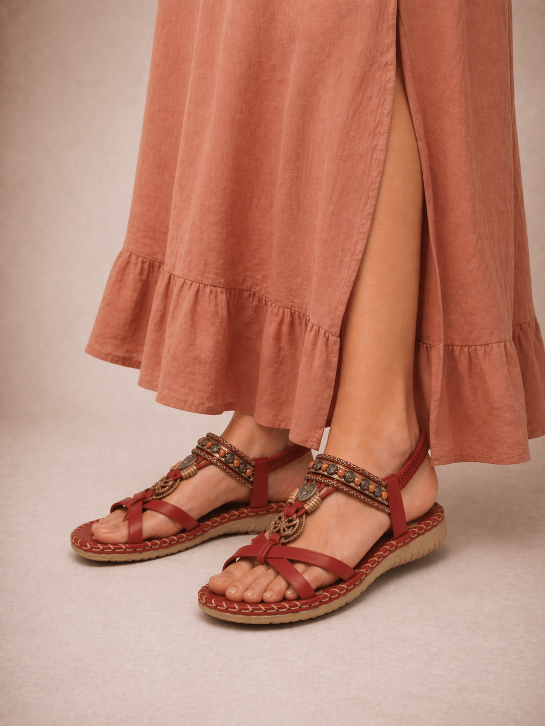 Ibizastil sandaler som kombinerar komfort och elegans