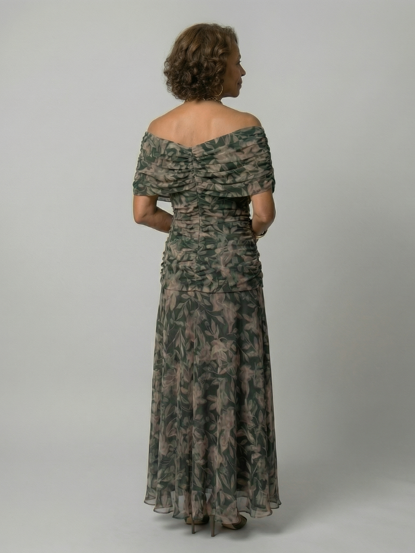 Calen | Off-Shoulder Flow Midi Klänning