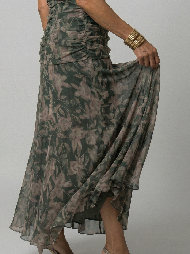 Calen | Off-Shoulder Flow Midi Klänning