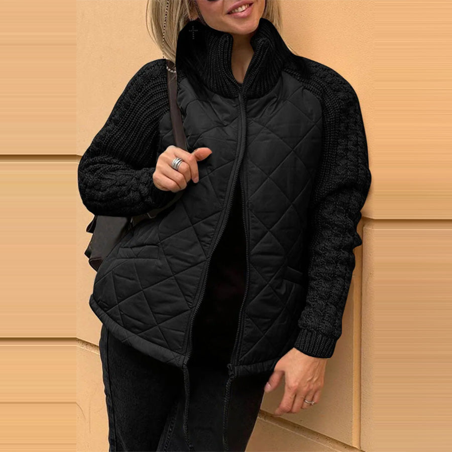 Alva – Stickjacka med quiltad front