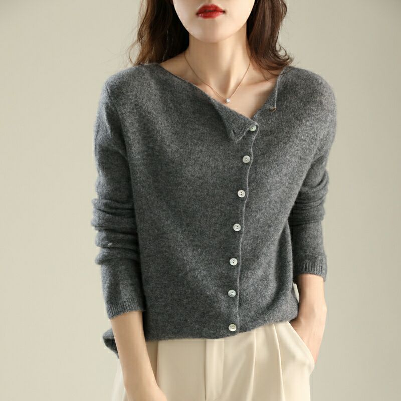 Solea Fint stickad cardigan med knapplist