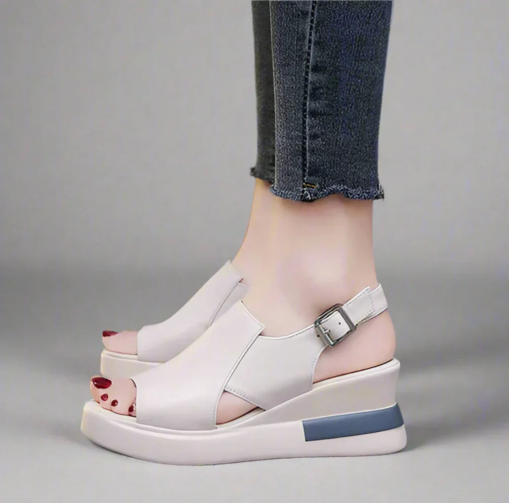 Deloria™ | Ortopediska Wedge Slingback Sandaler