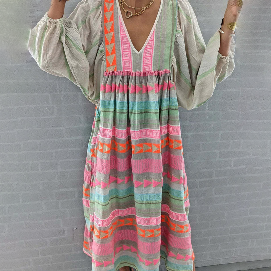 Jessenia - Bekväm Boho Klänning