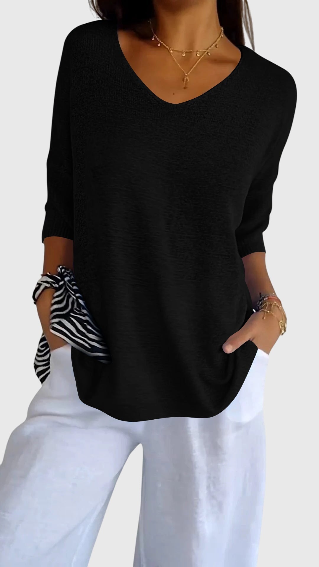 Cassandra™ | Elegant V-ringad Topp