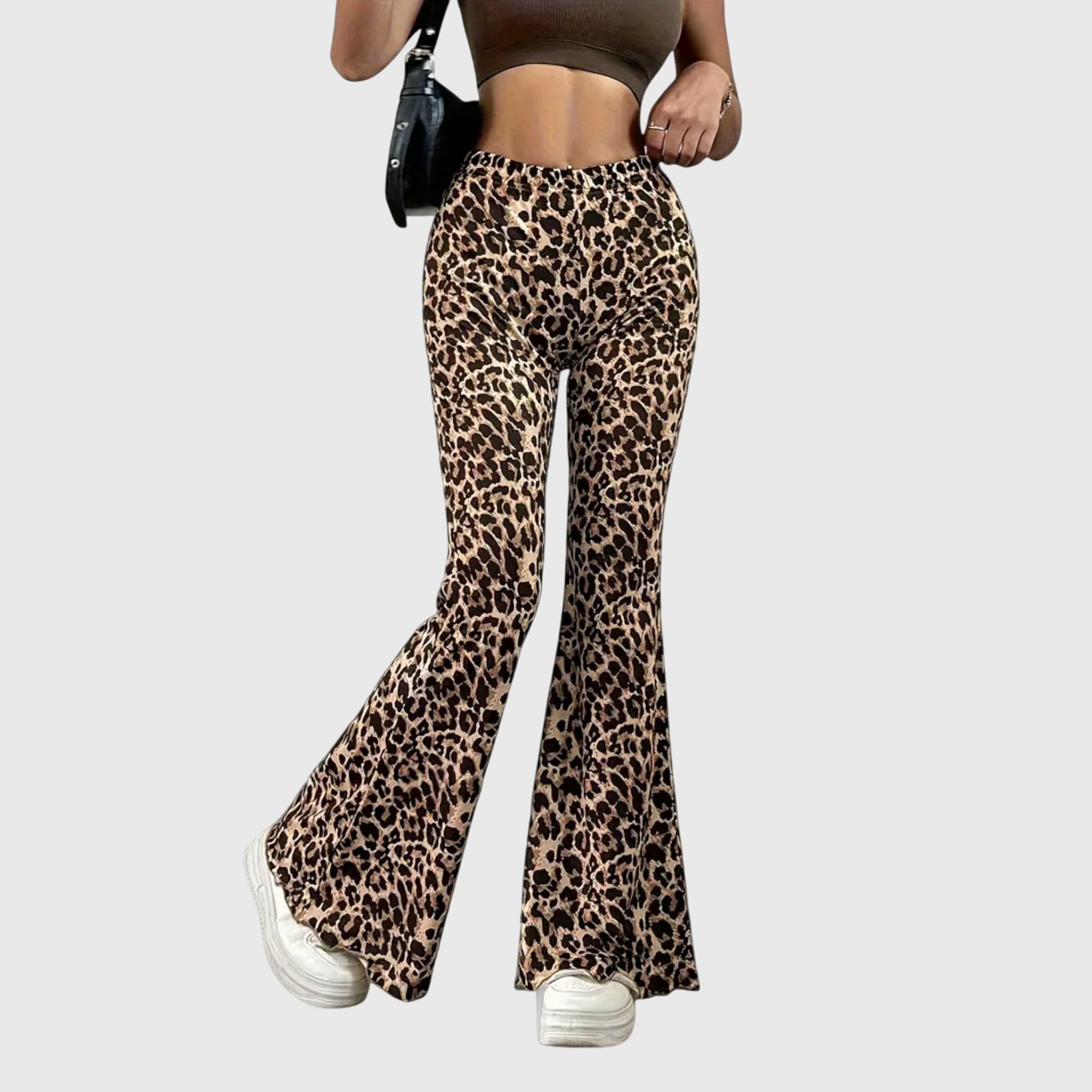 Clara | Leopard Bootcut Byxor
