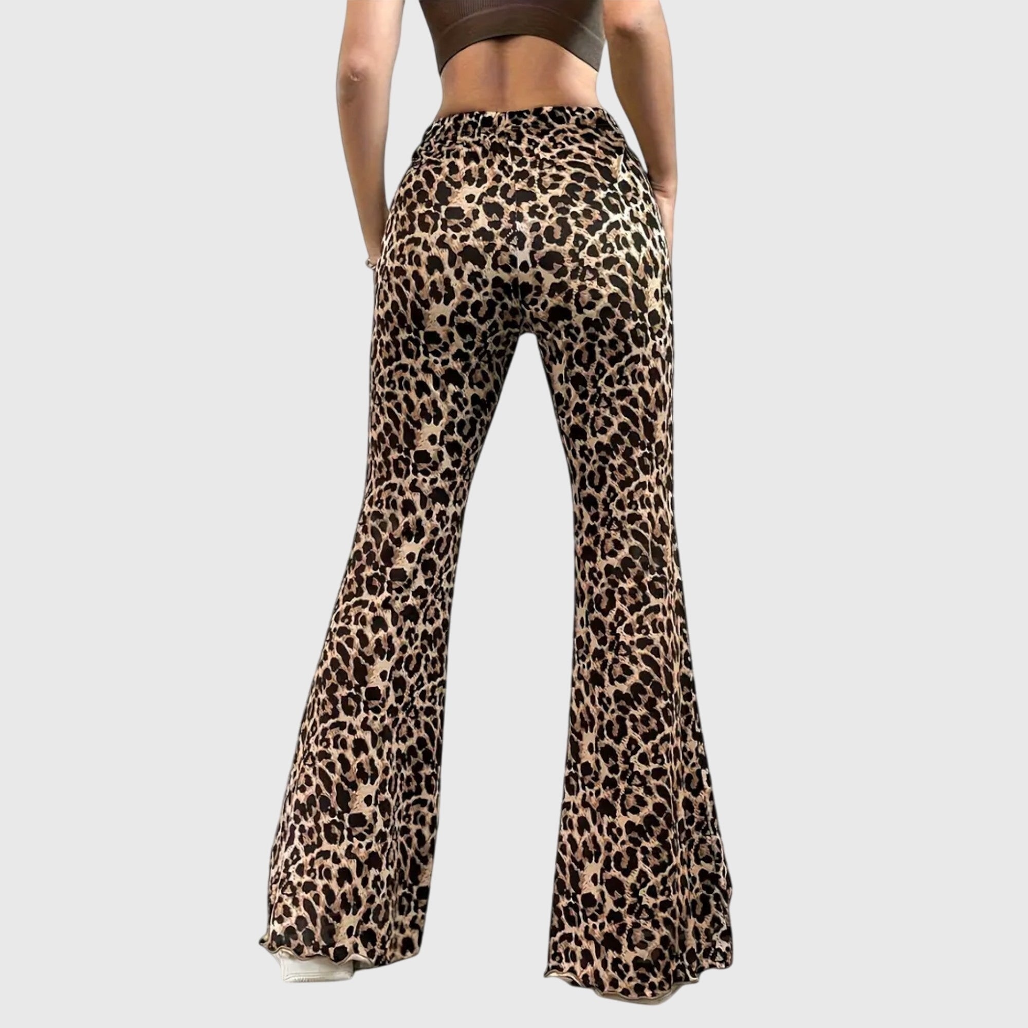 Clara | Leopard Bootcut Byxor