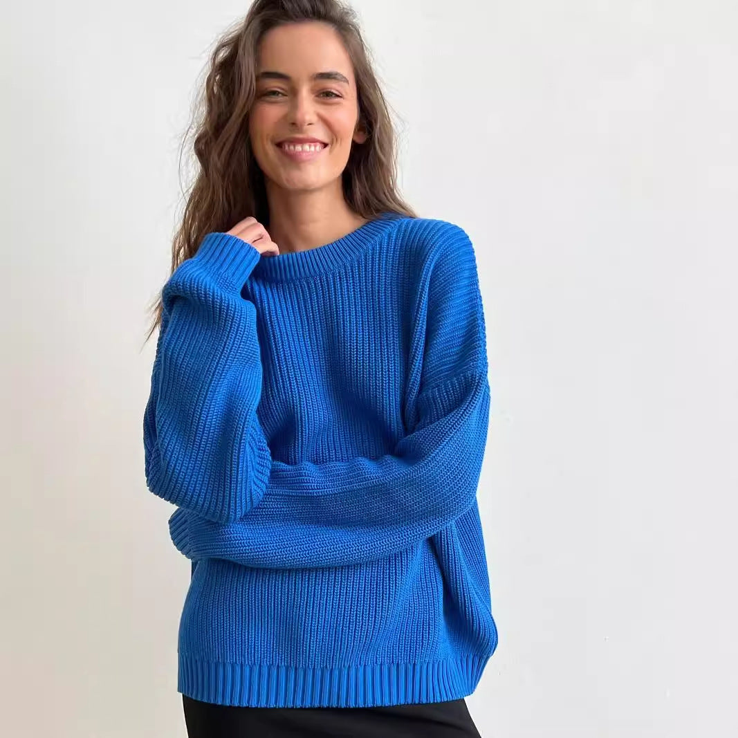 Mila - Grovstickad oversized tröja