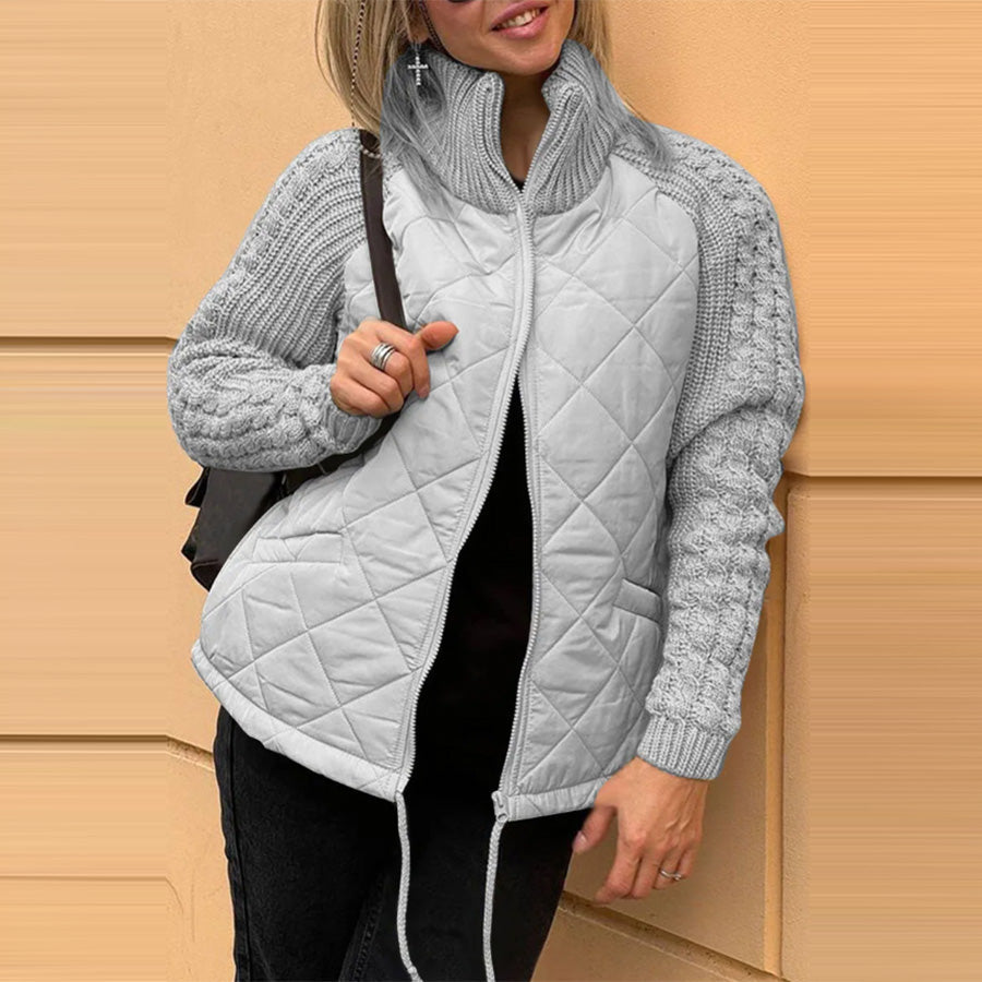 Alva – Stickjacka med quiltad front