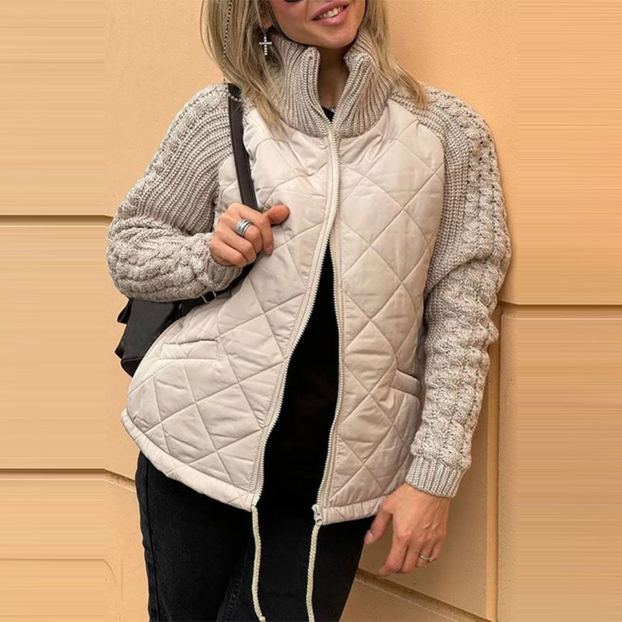 Alva – Stickjacka med quiltad front