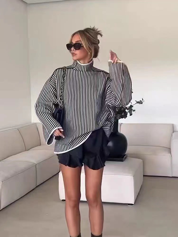 Tilde – Randig oversized polotröja
