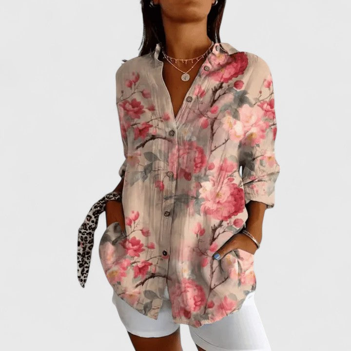 Katarine | Elegant Blommig Blus