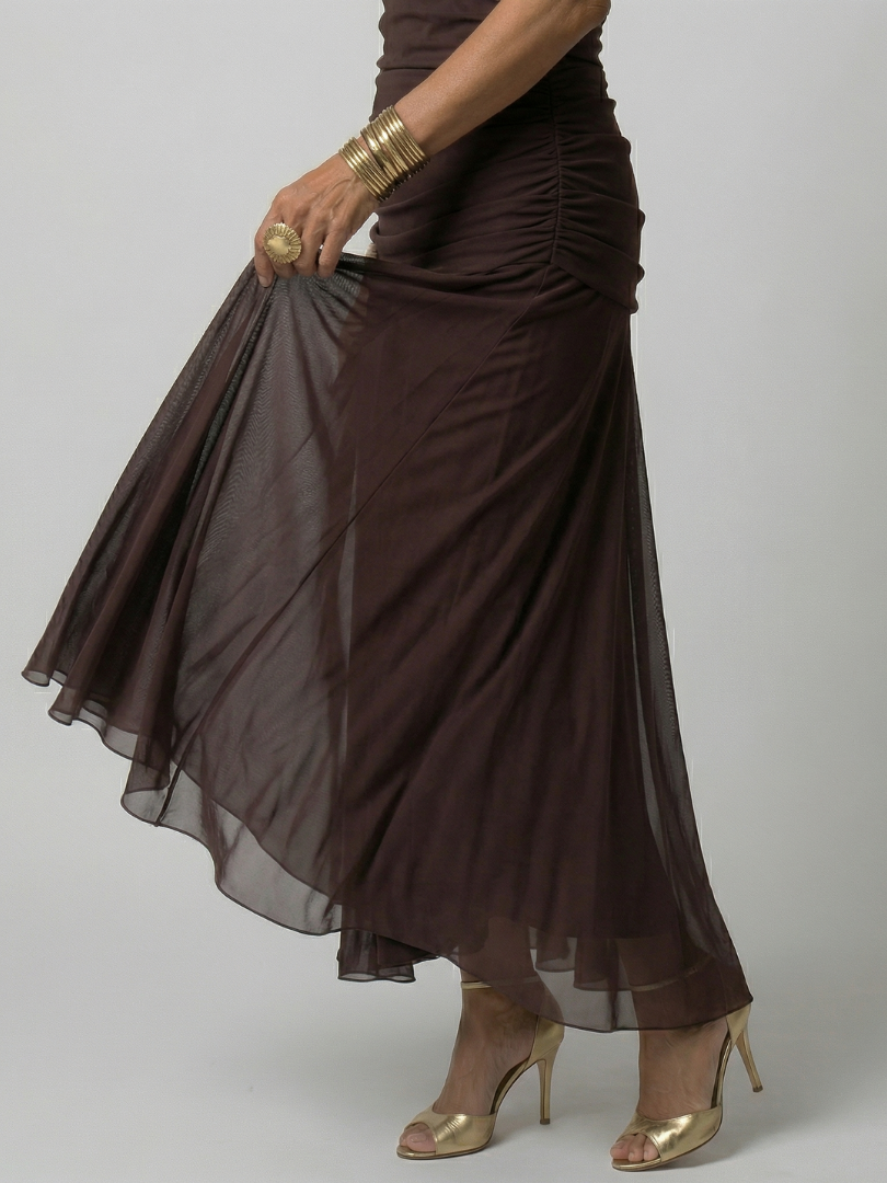 Calen | Off-Shoulder Flow Midi Klänning