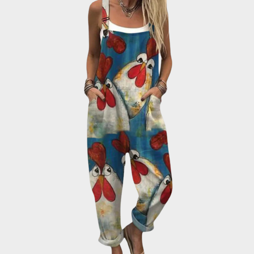 Bekväm Tryckt Byxdress