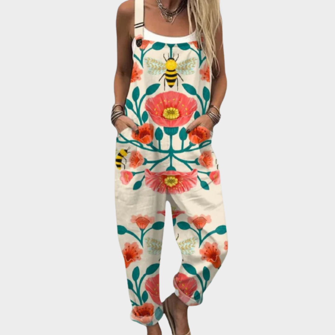 Bekväm Tryckt Byxdress