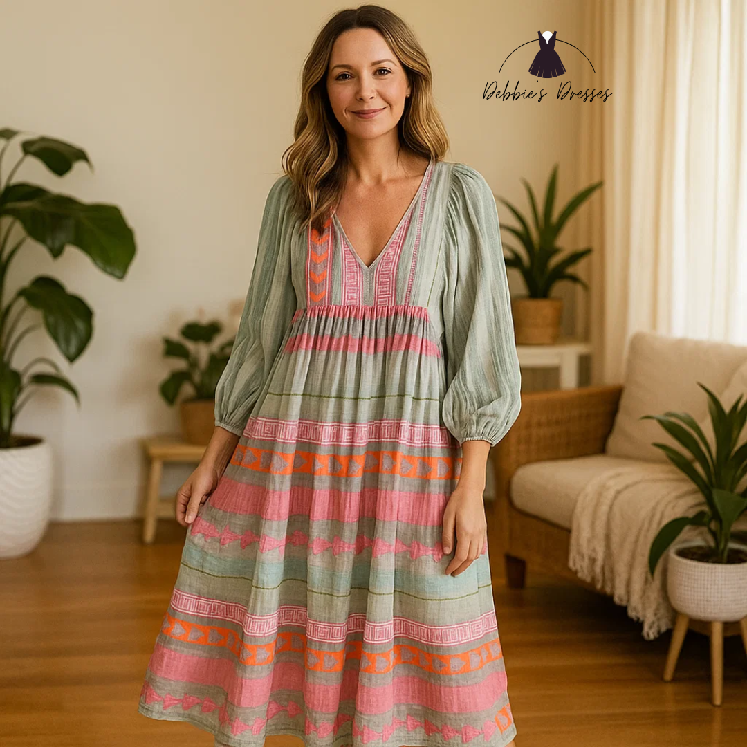 Sabrina - Bekväm Boho Klänning