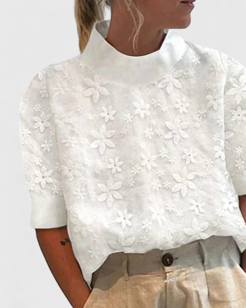 Sonelita™ | Elegant Blus med Ståkrage