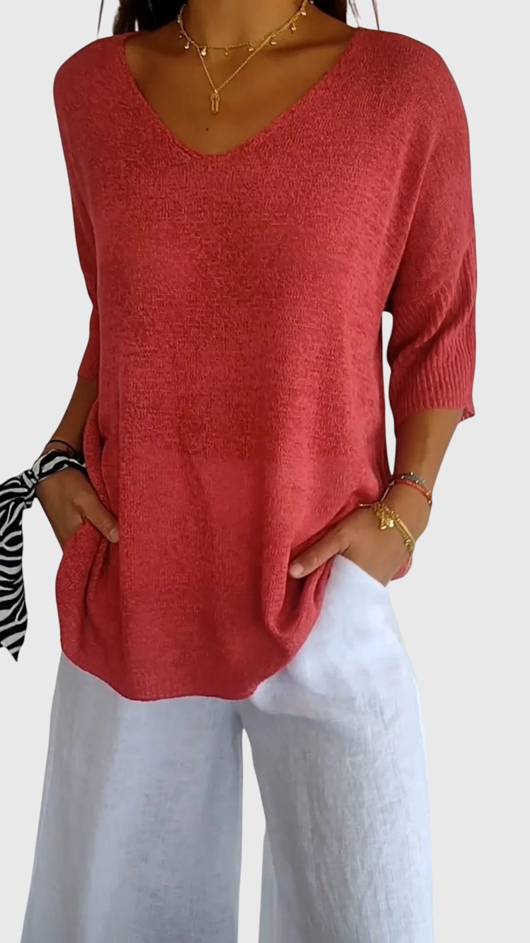 Cassandra™ | Elegant V-ringad Topp