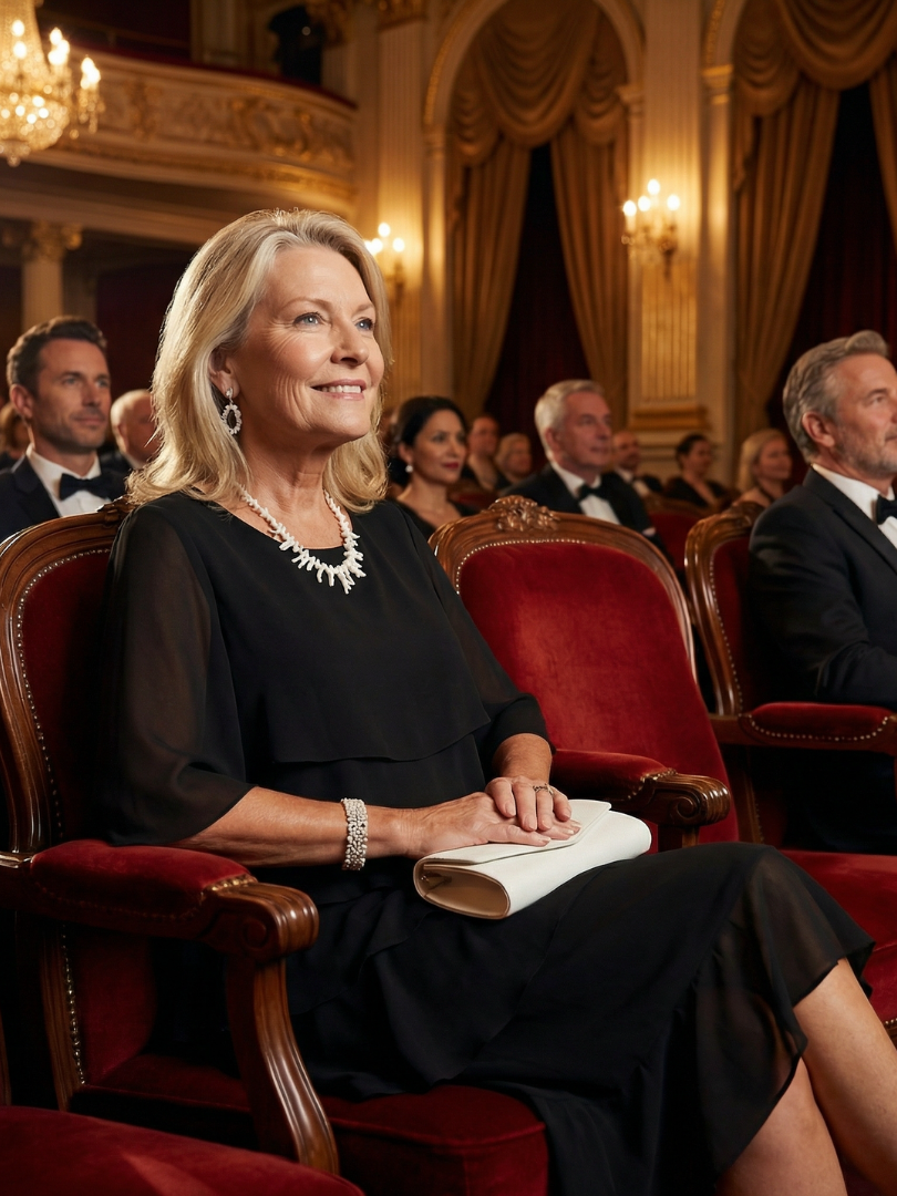 Hanna | Svart klänning i klassisk stil