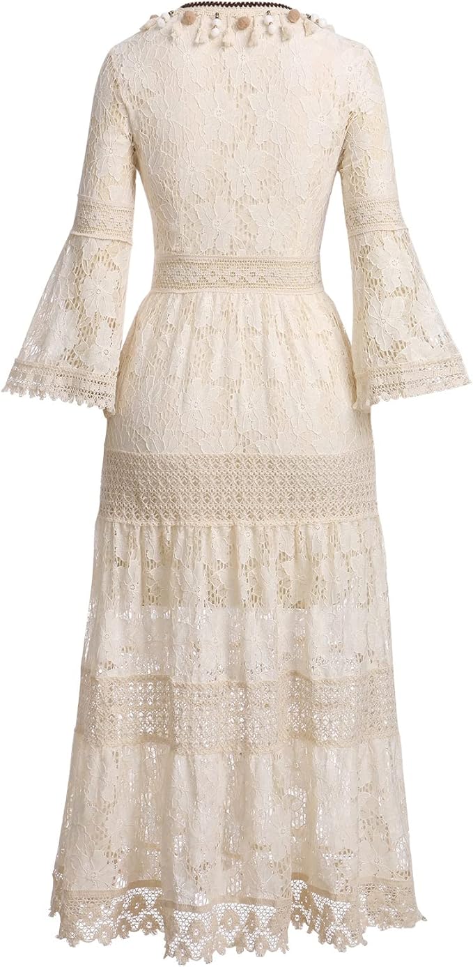 Amary - Boho Spetsklänning
