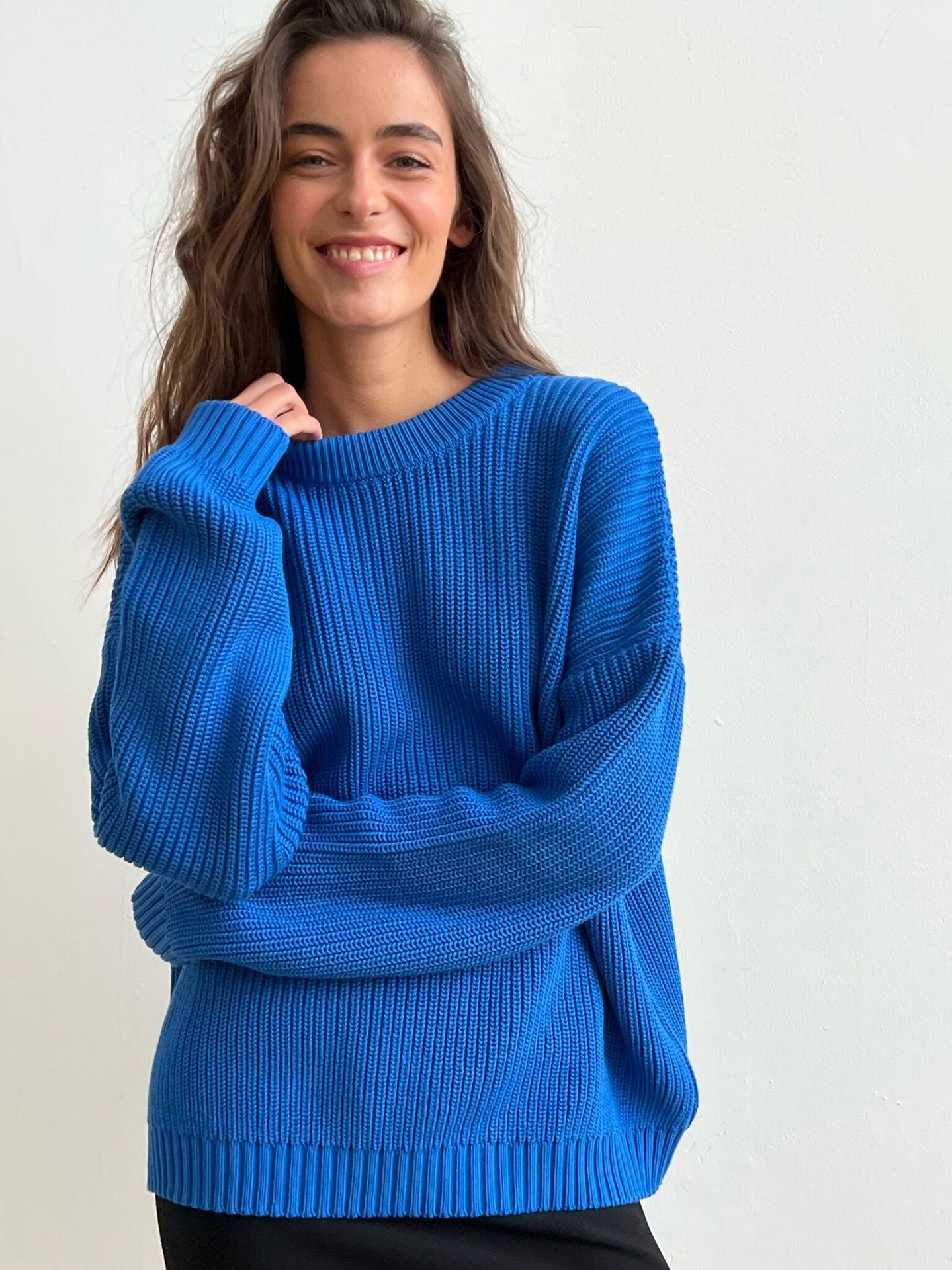 Mila - Grovstickad oversized tröja