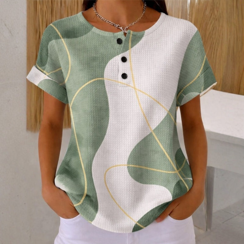 Anaïs™ | Avslappnad blus med färgblock