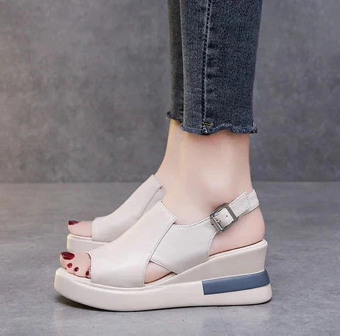 Deloria™ | Ortopediska Wedge Slingback Sandaler