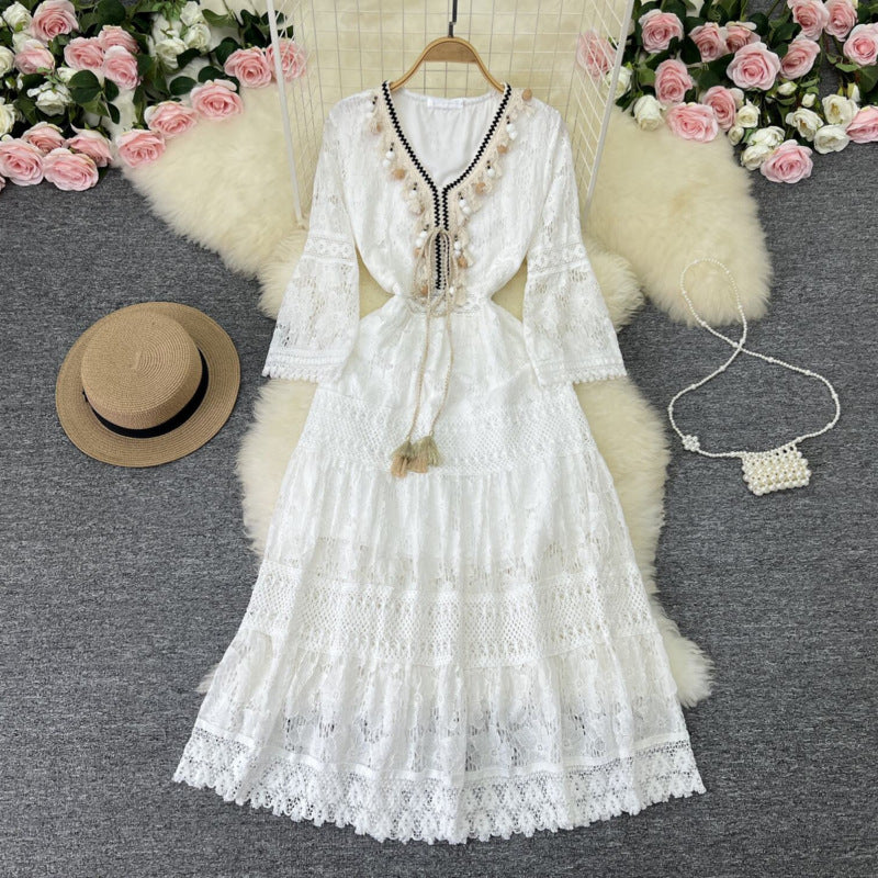 Amary - Boho Spetsklänning