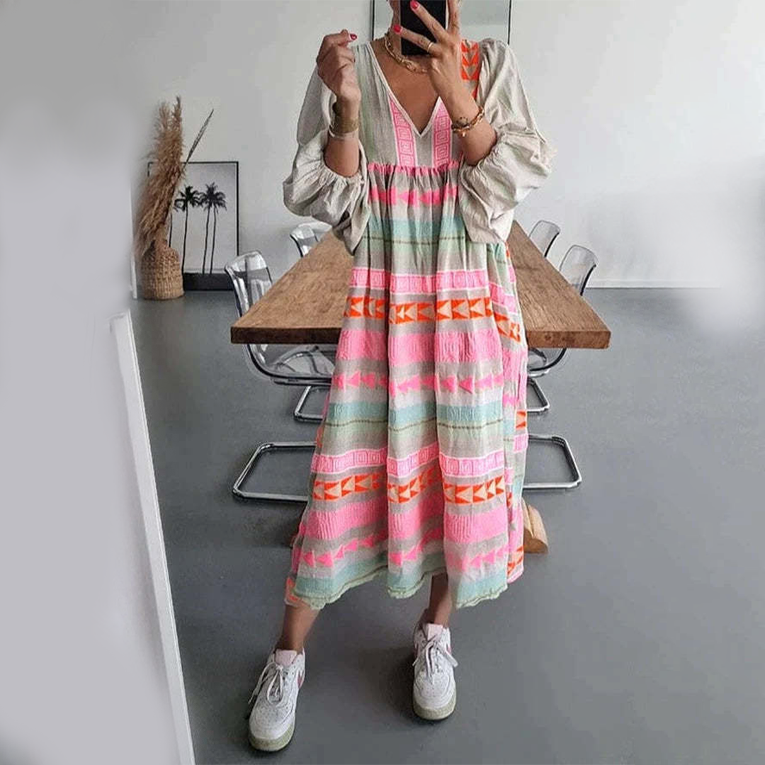 Jessenia - Bekväm Boho Klänning
