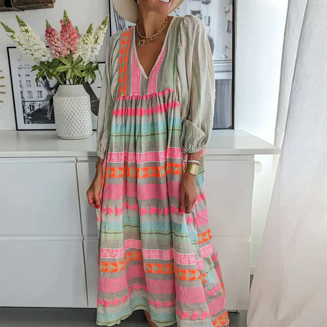 Jessenia - Bekväm Boho Klänning