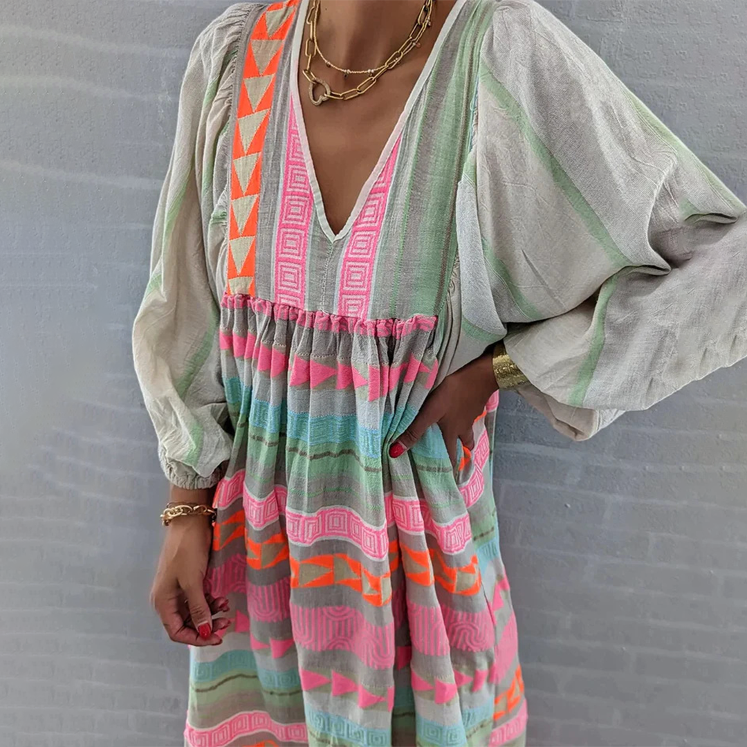 Jessenia - Bekväm Boho Klänning