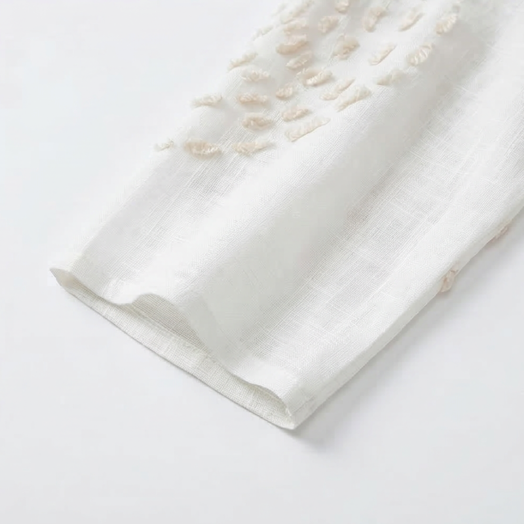 Broderad casual klänning för kvinnor.