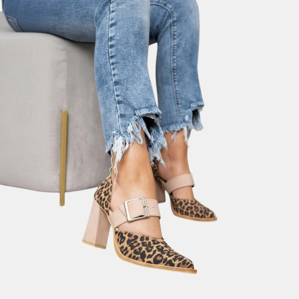 Birgita | Eleganta Högklackade Pumps med Spetsig Tå