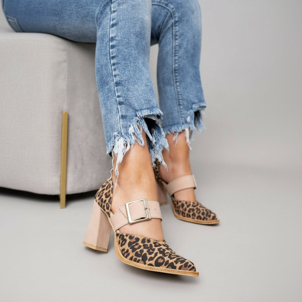 Birgita | Eleganta Högklackade Pumps med Spetsig Tå