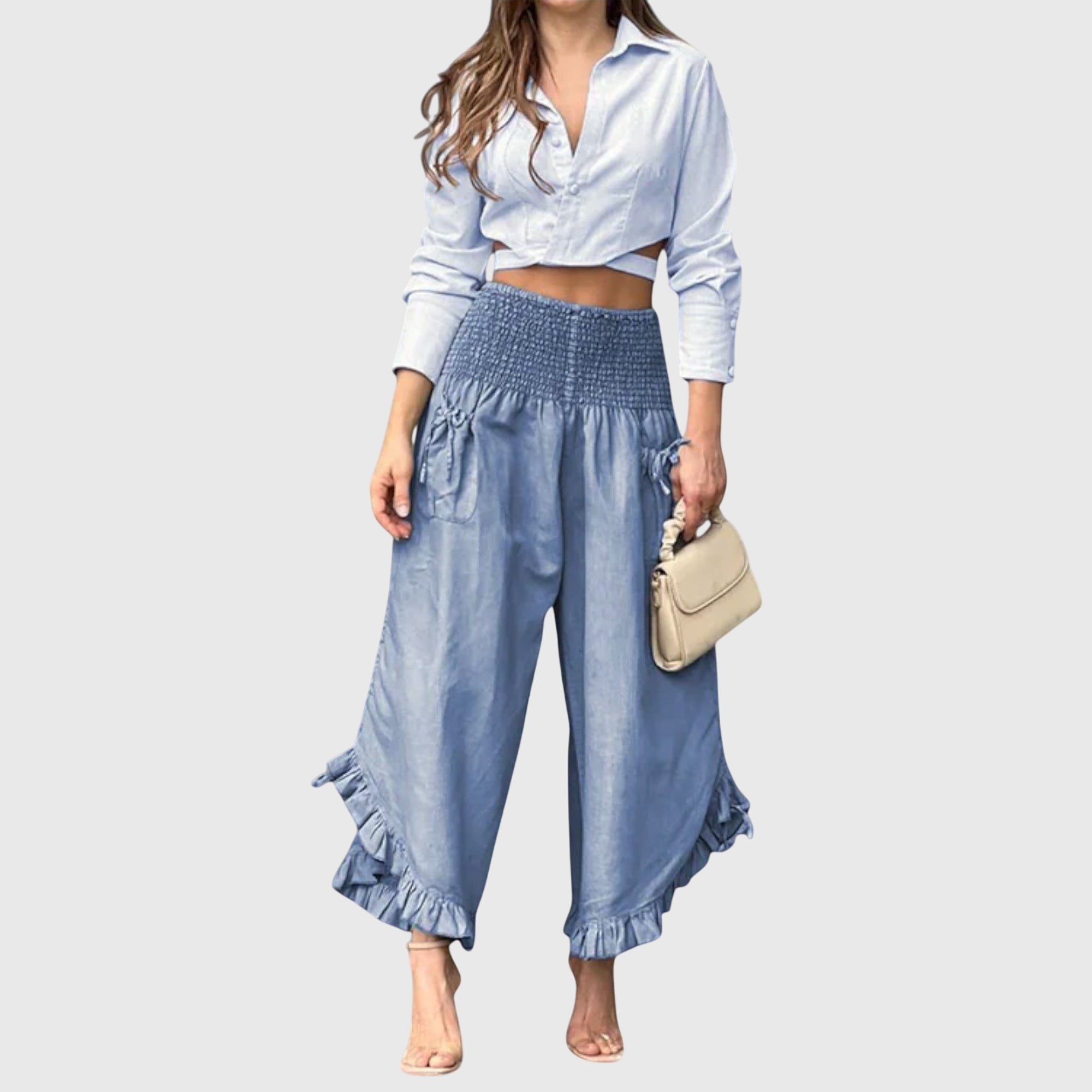 Clara | Casualbyxor med Moderiktiga Fållar