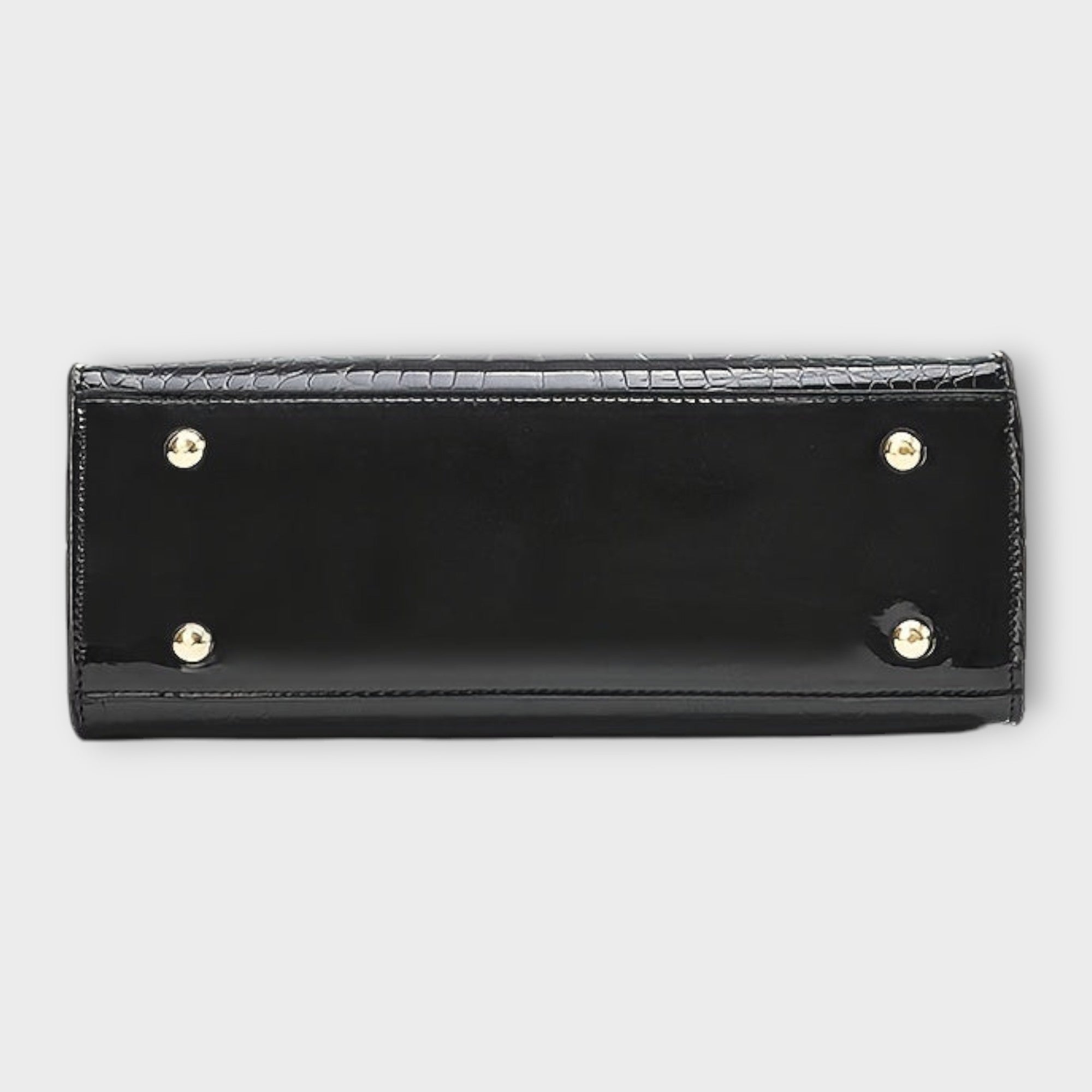 Tavine - Glansig Krokodilsmönstrad Handväska