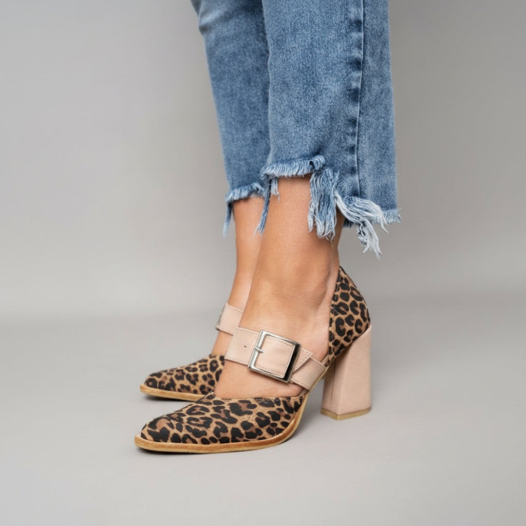 Birgita | Eleganta Högklackade Pumps med Spetsig Tå