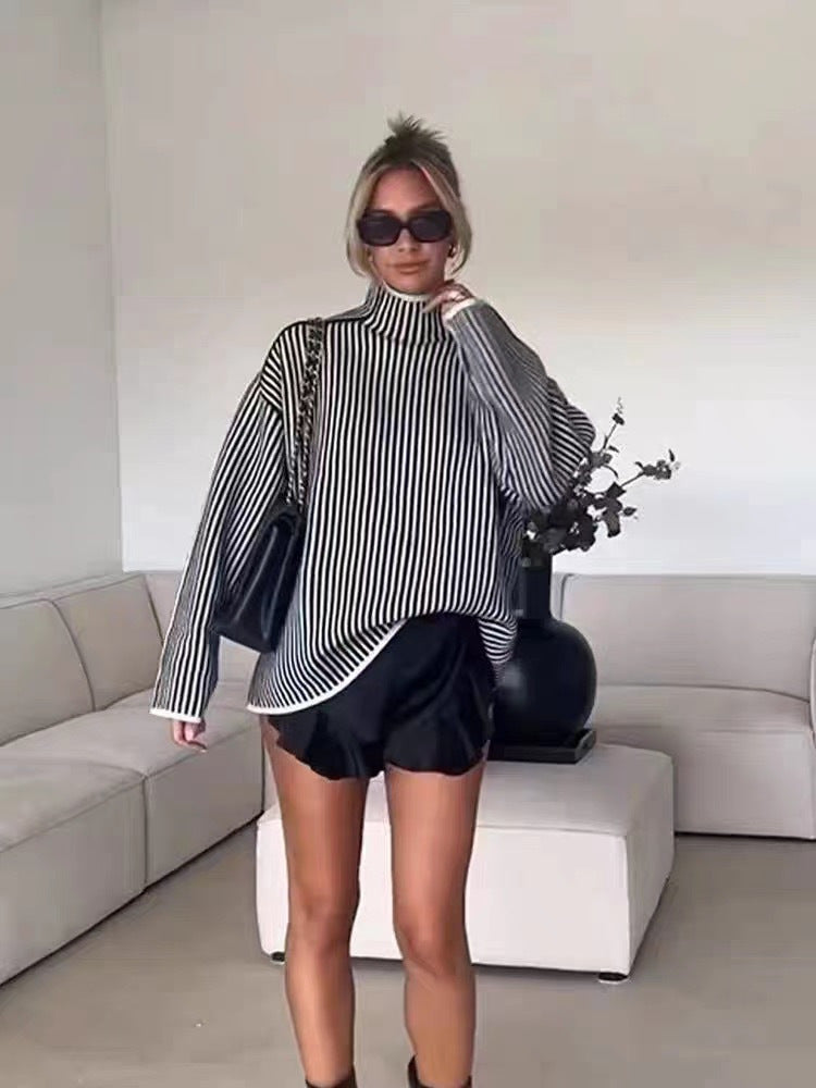 Tilde – Randig oversized polotröja