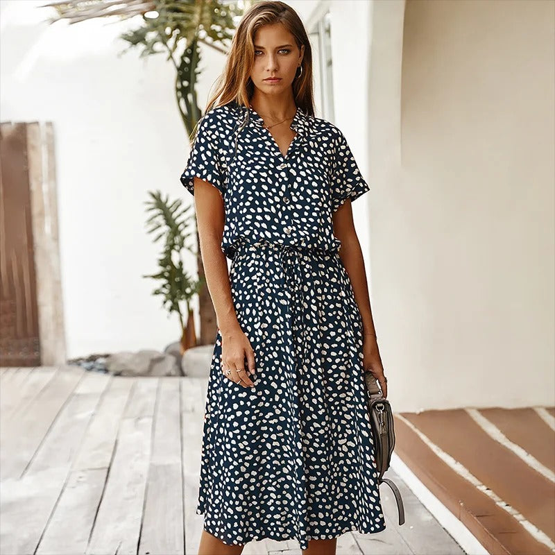 Faelina - Tryckt Sommardress