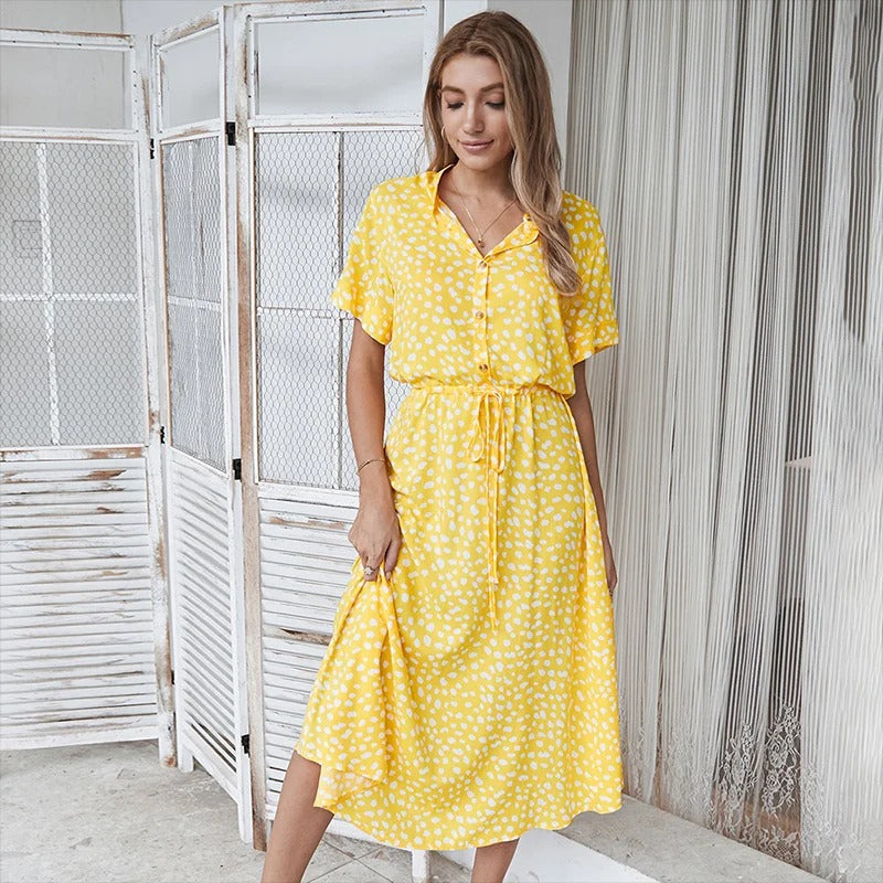 Faelina - Tryckt Sommardress